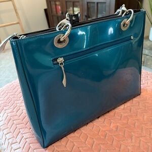 Metallic Blue Beijo Purse